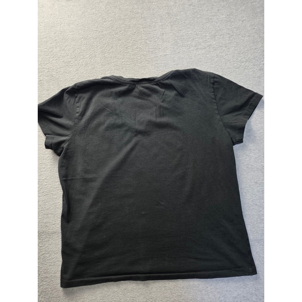 Ralph Lauren Sport Womens V-Neck T-Shirt Black Red Pony Logo Cotton Size‎ L - Picture 2 of 5